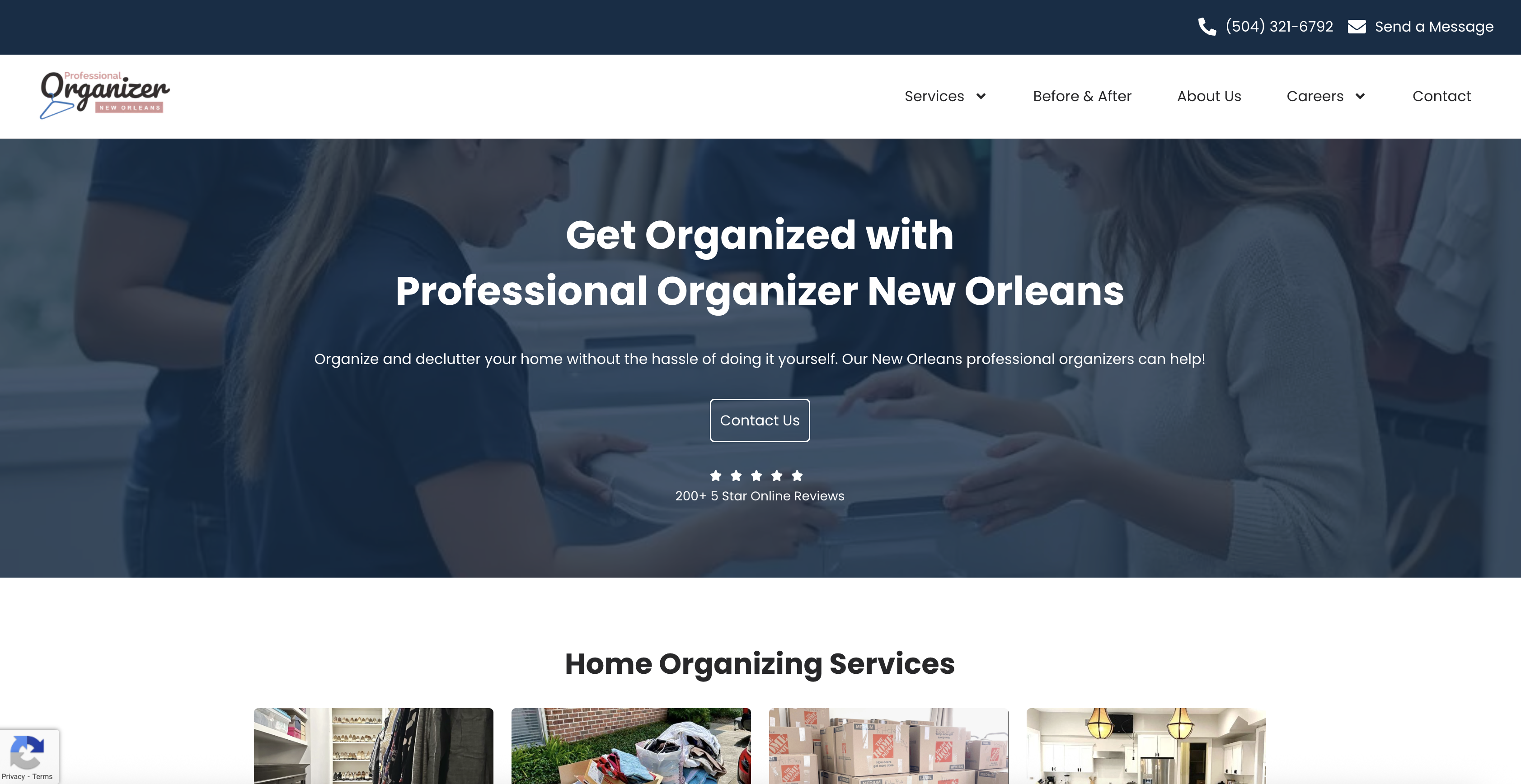 Professional Organizer New Orleans website design