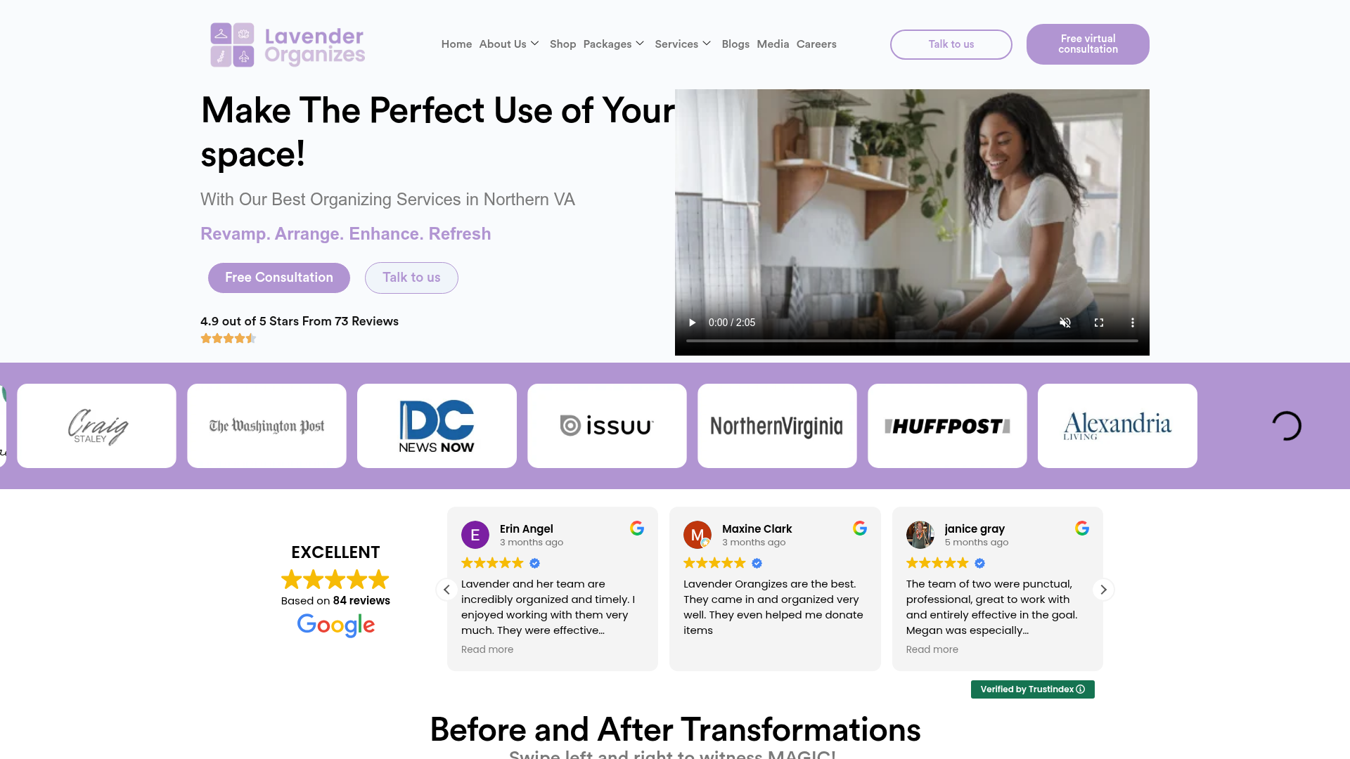 Lavender Organizes Northern Virginia organizing services page