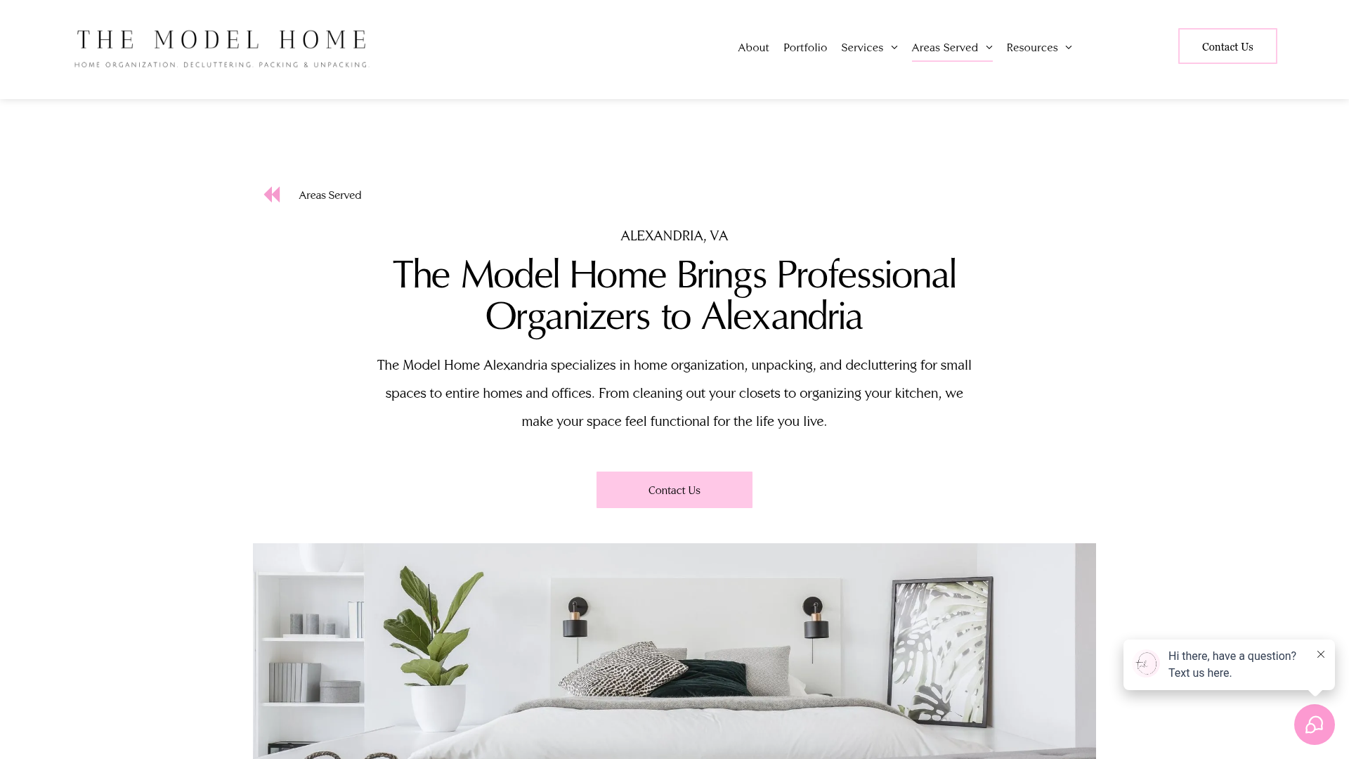 The Model Home dedicated Alexandria professional organizer page