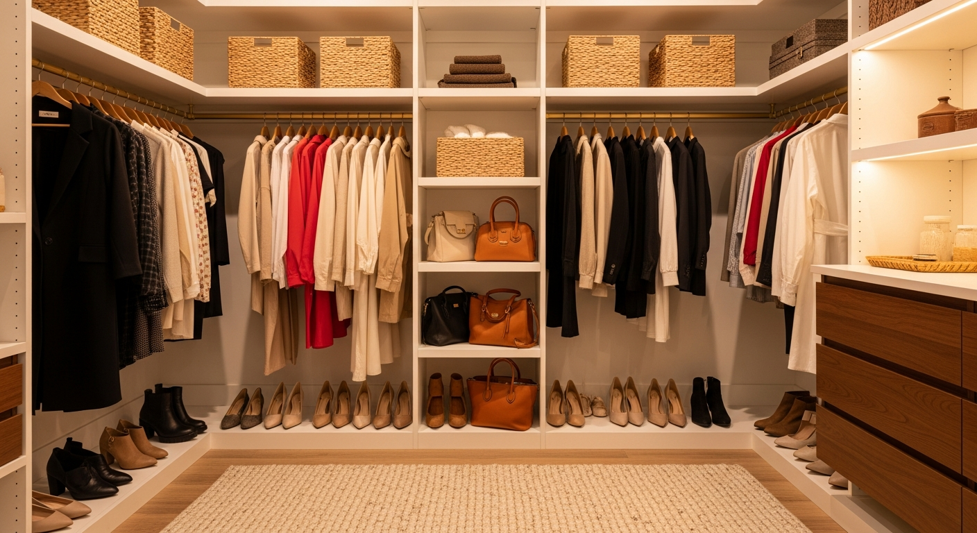 Beautifully organized closet