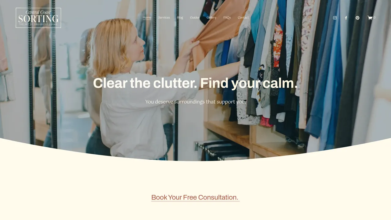 Central Coast Sorting website screenshot