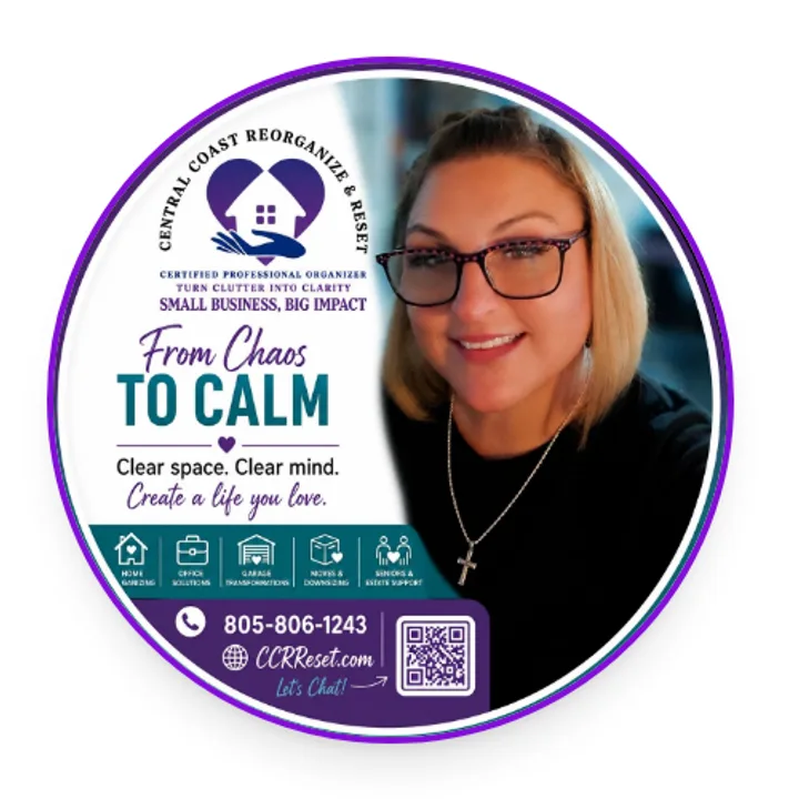 Portrait graphic published on the Central Coast Reorganize & Reset website