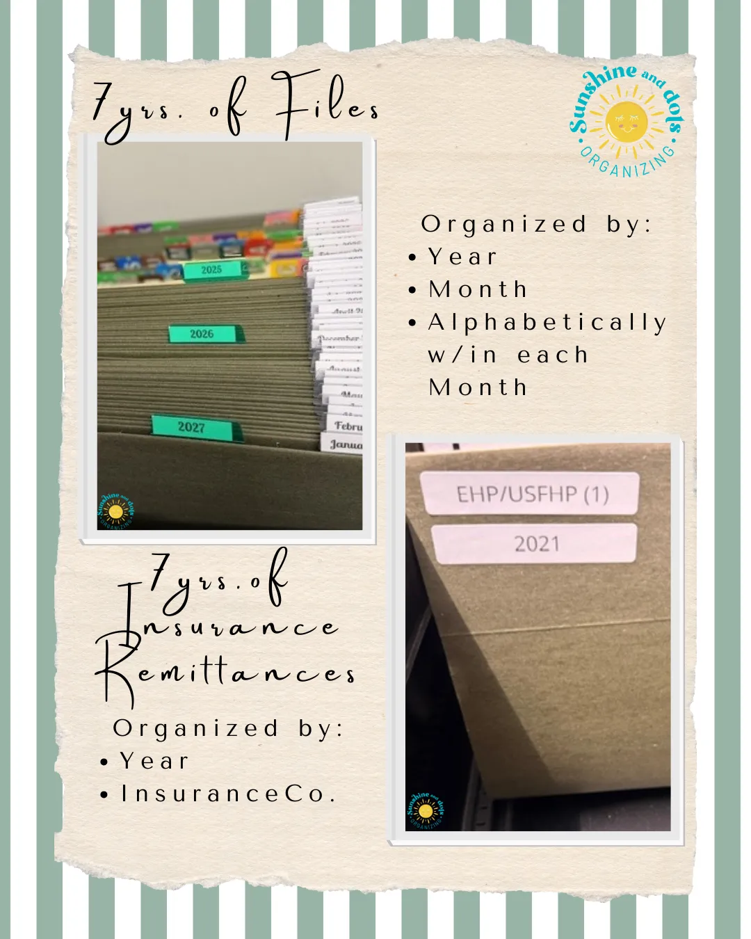 Sunshine and Dots Organizing  project 1